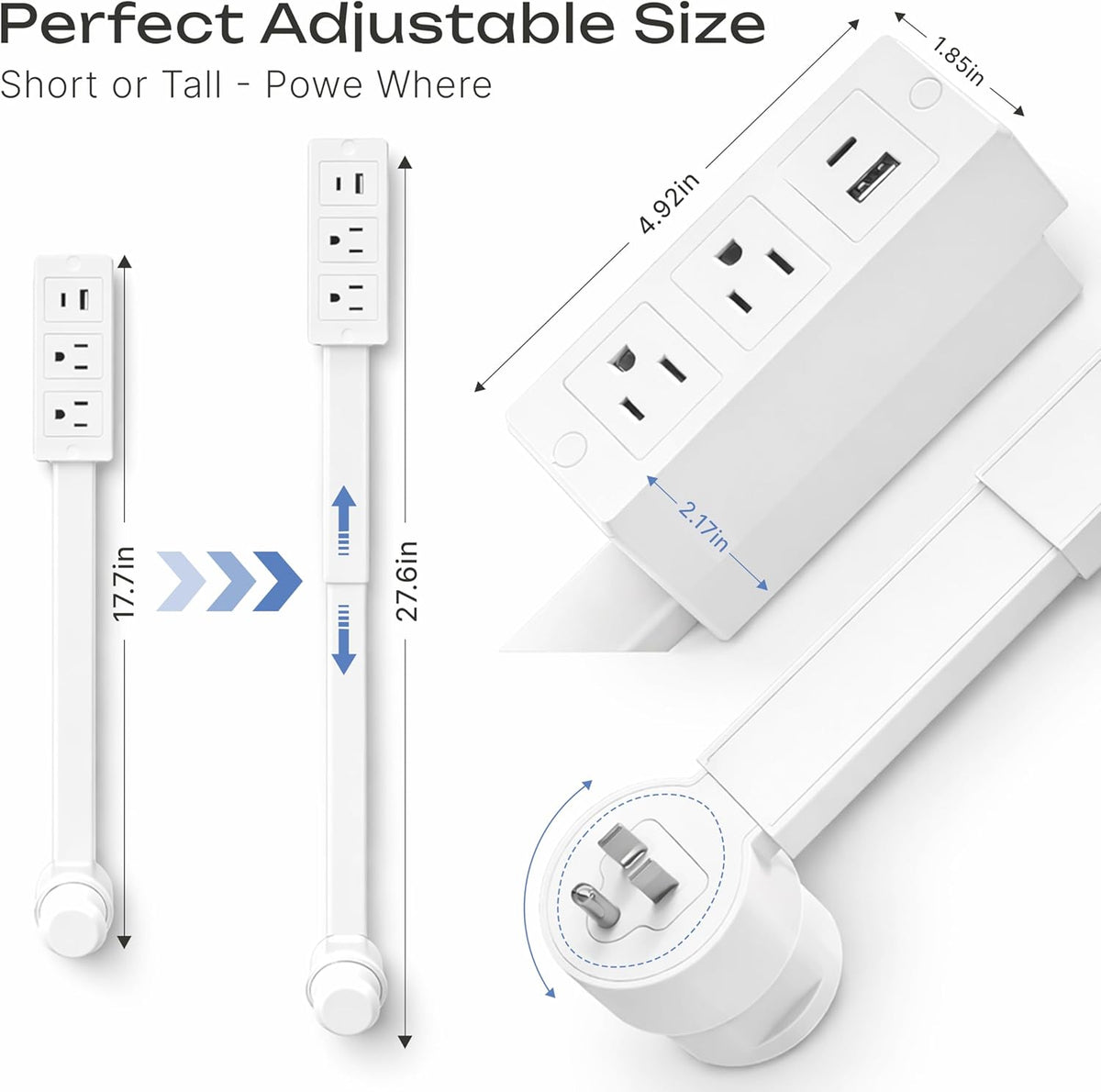 Electrical Outlet Extender Stick – Outlet Extender for Deep or Shallow Boxes, Wall Outlet Extender Solution for Home Projects, Safe and Easy Outlet Extender Installation